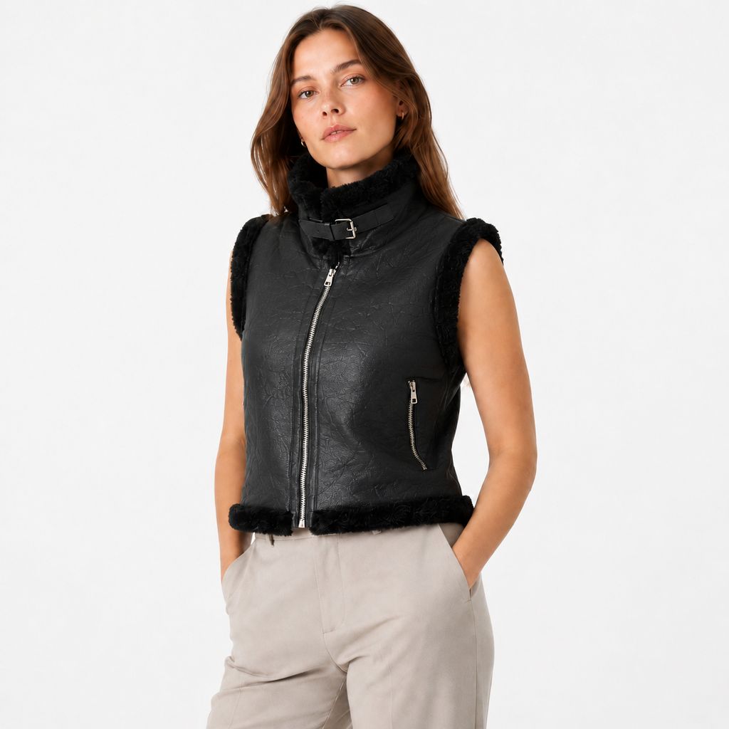 [W7000Negro] Chaleco Sherpa HYH W7000 Mujer (S/M, Negro) Foto 6