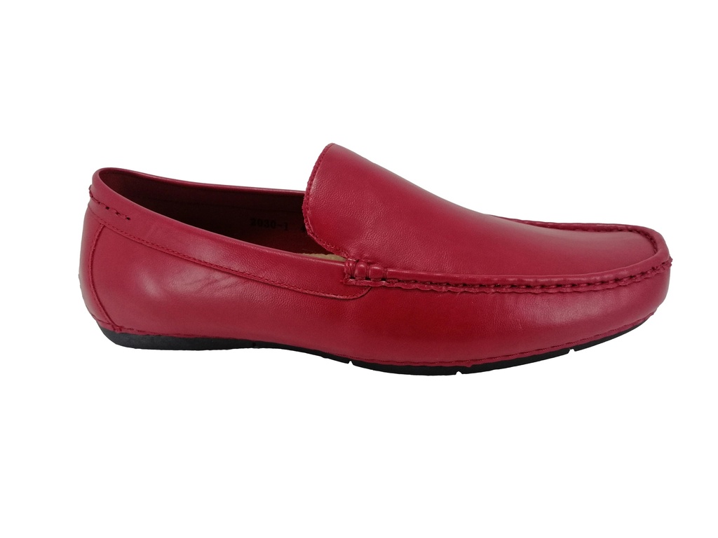 [2030-1 Rojo ] Mocasines de Hombre2030-1 Rojo Zapato (39)