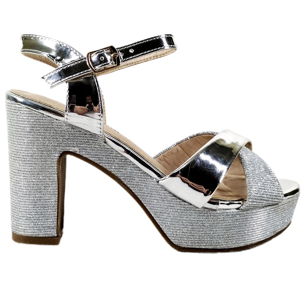 [W220 Plateado] Sandalia de Mujer W220 Plateado (36)