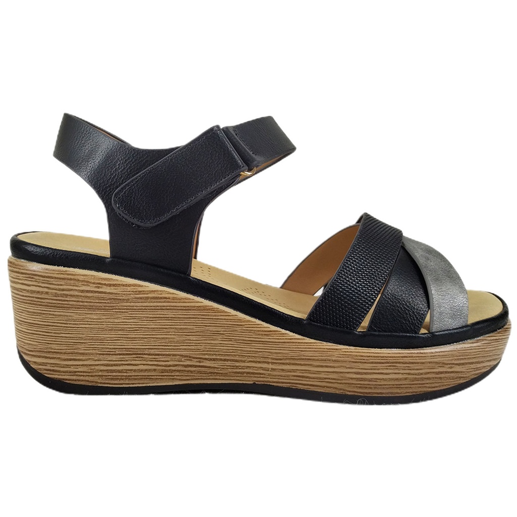 [   E2 Negro] Sandalia de Mujer E2 Negro (36)