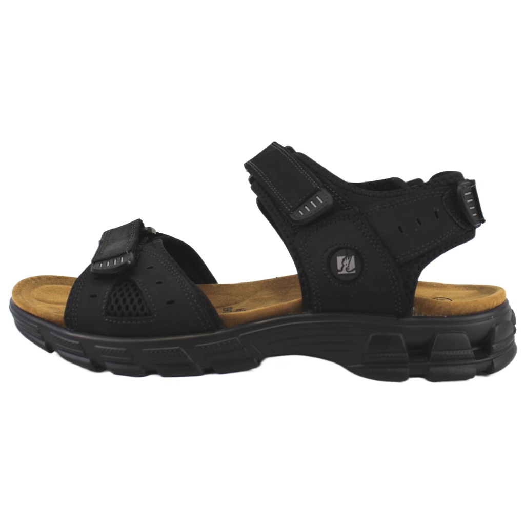 [TH-2120Black] Sandalia Cuero Hombre TH-2120Black (38)