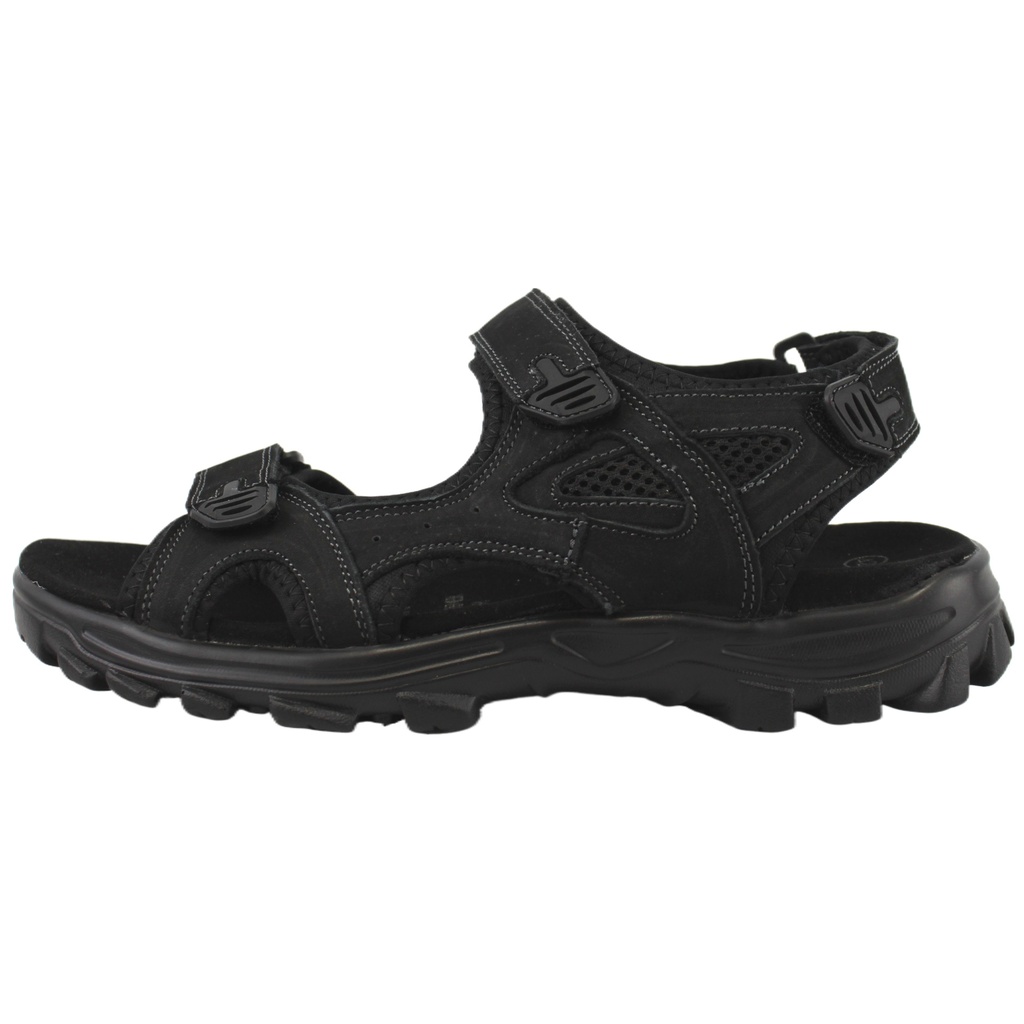 [TH-2121Black] Sandalia Cuero Hombre TH-2121Black (38)