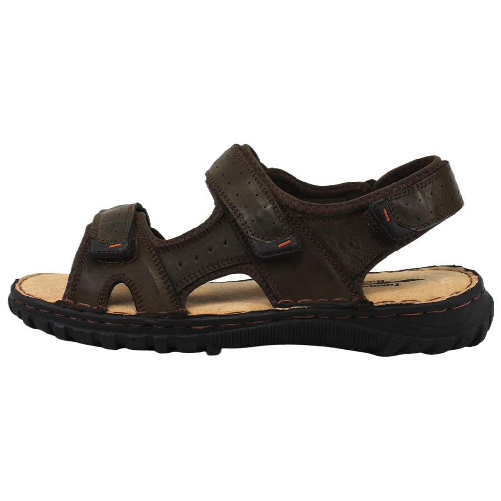 [   C43-17060DKBrown] Sandalia Cuero Hombre C43-17060DKBrown (38)