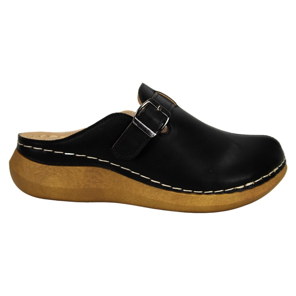 [092-10Black] Sandalia Mujer 092-10-BLACK (35, Negro)