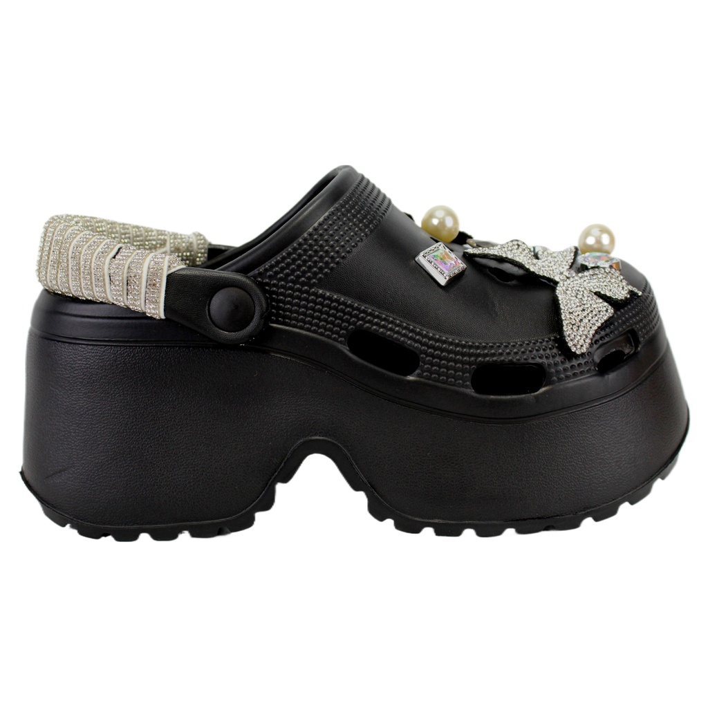 Sandalia Mujer Mariposa Negro