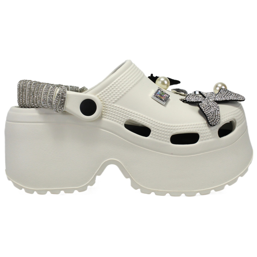 Sandalia Mujer Mariposa Blanco