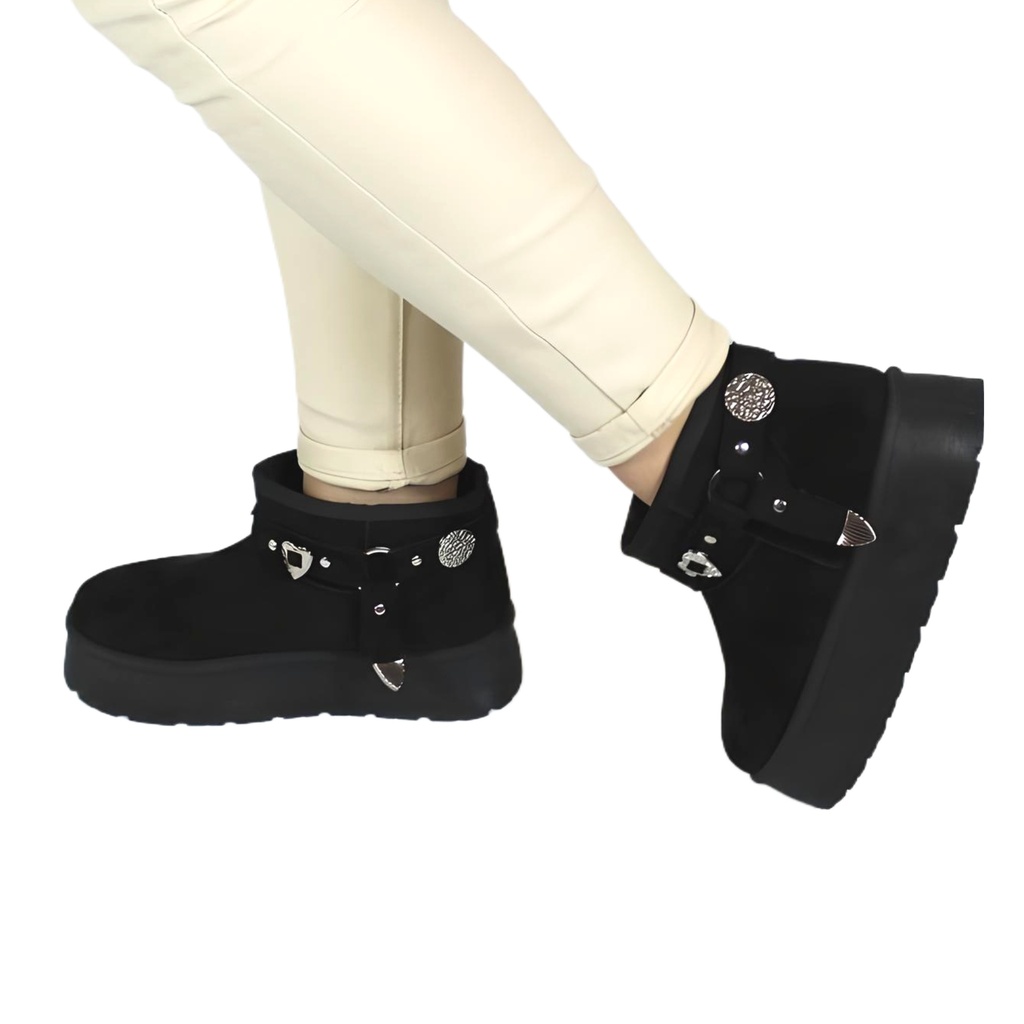 [  QM2418 Black] Pantufla Mujer QM2418 Black (35)