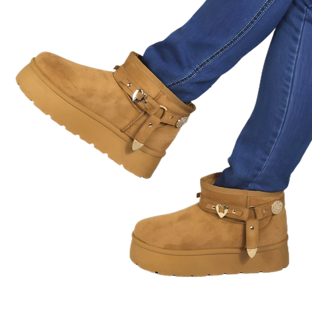 [  QM2418 Camel] Pantufla Mujer QM2418 Camel (35)