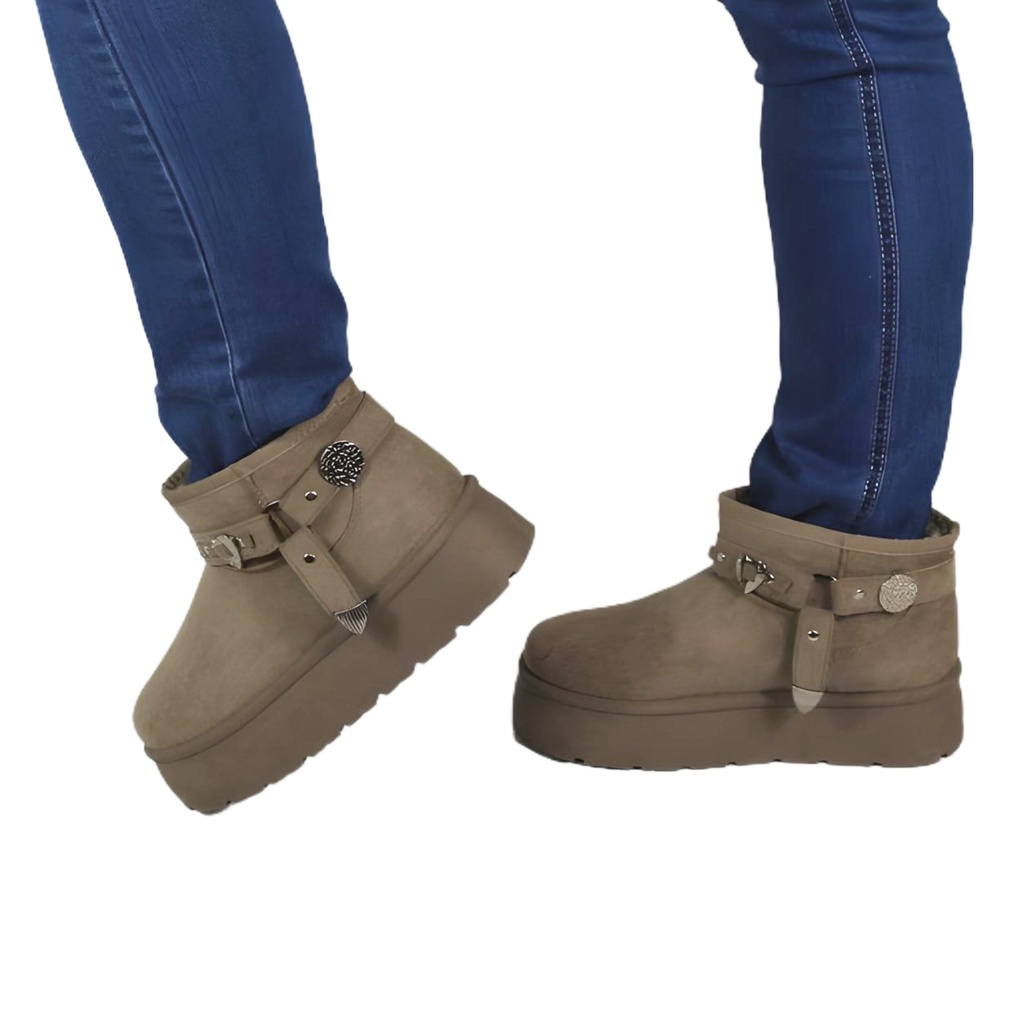 [  QM2418 Khaki] Pantufla Mujer QM2418 Khaki (35)