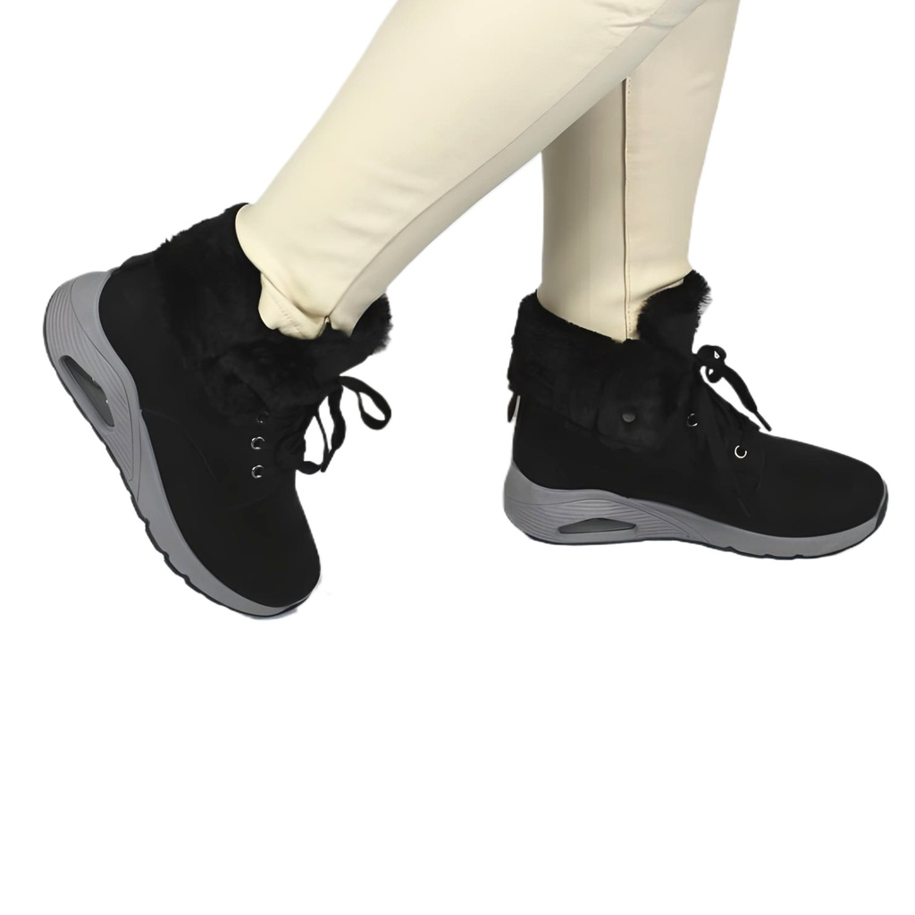 [   QM2432 Black] Zapatilla Mujer Invierno QM2432 Black (35)