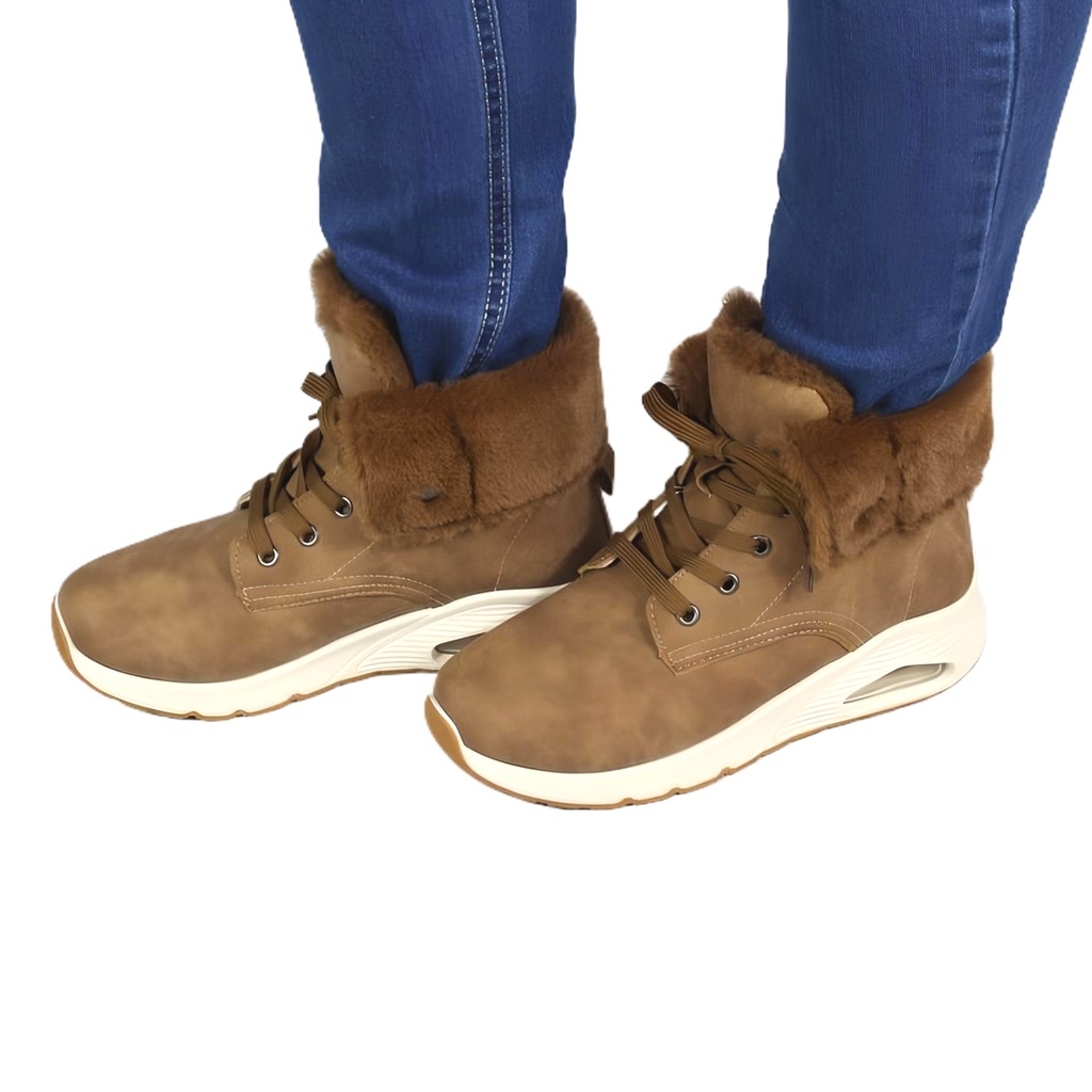 Zapatilla Mujer Invierno QM2432 Camel