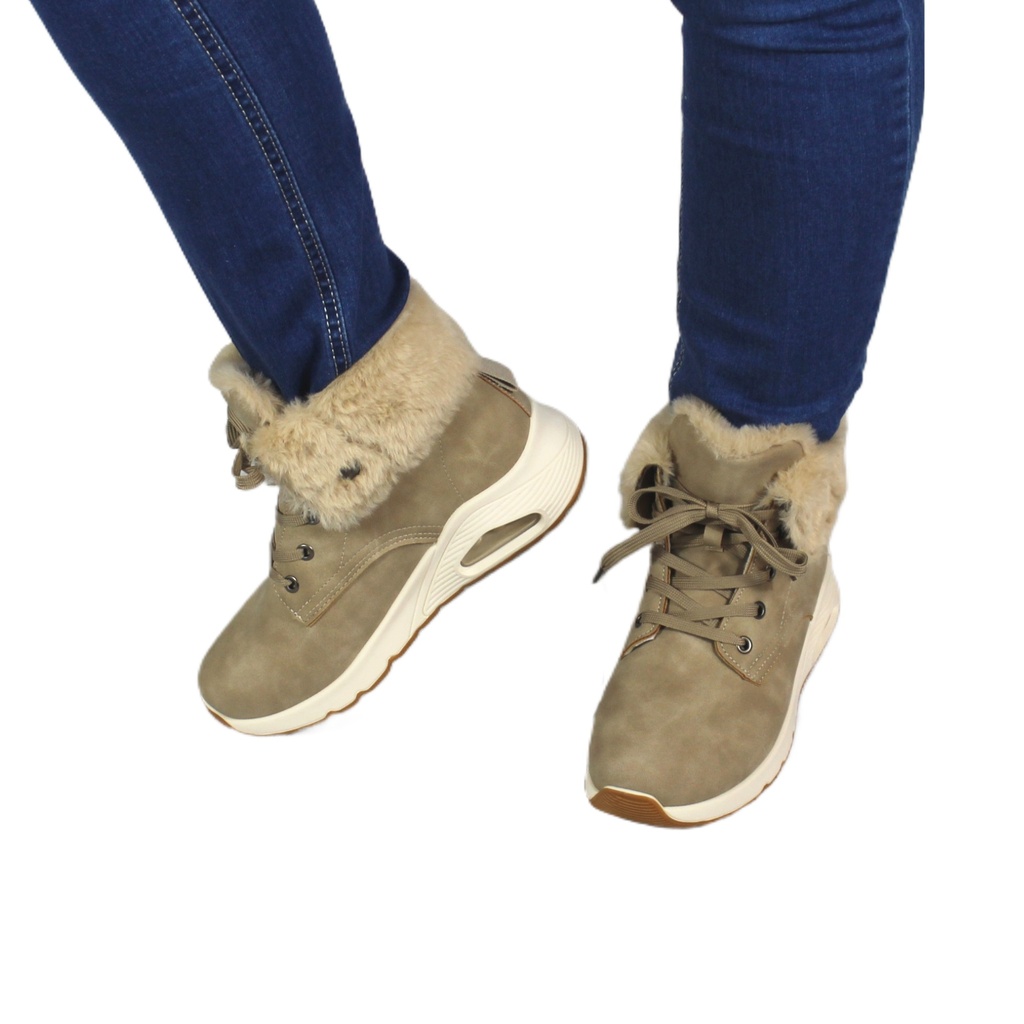 Zapatilla Mujer Invierno QM2432 Khaki