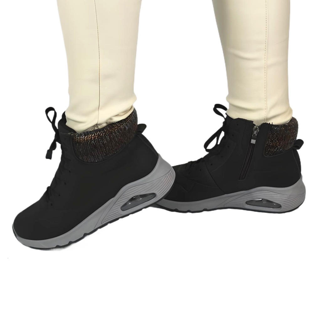 [   QM2433 Black] Zapatilla Mujer Invierno QM2433 Black (35)