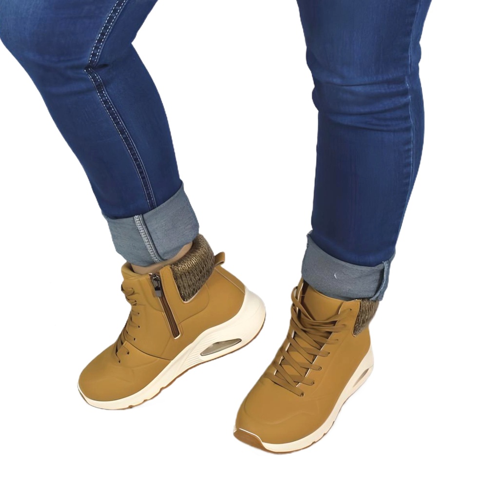 [QM2433 Camel] Zapatilla Mujer Invierno QM2433 Camel (35)