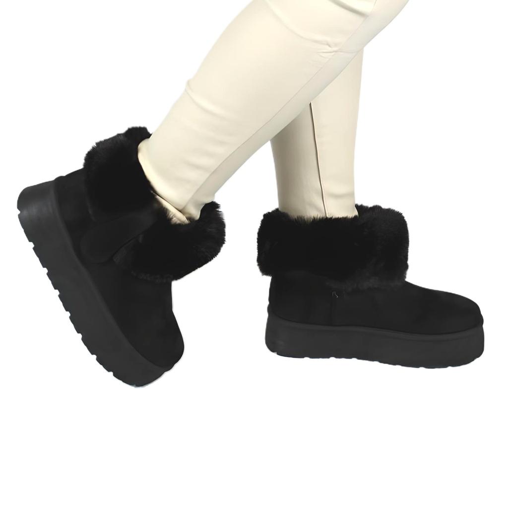 [QM2413 Black] Bota Mujer Invierno QM2413 Black (35)
