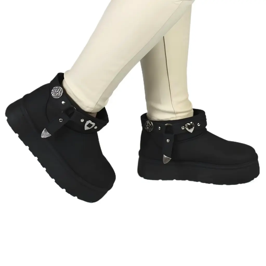 [  QM2417 Black] Botin Mujer QM2417 Black (35)