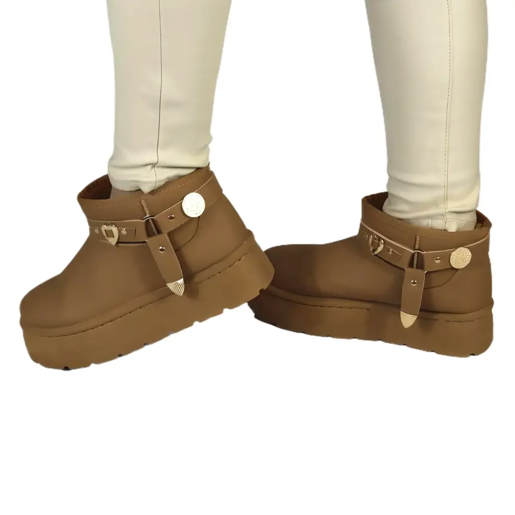 [  QM2417 Camel] Botin Mujer QM2417 Camel (35)