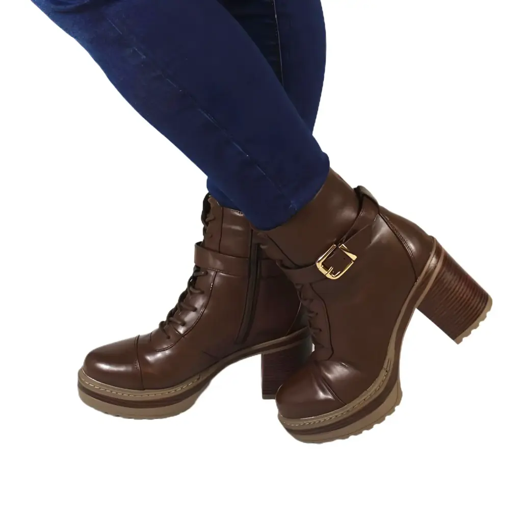 [  QM2315 Brown] Botin Mujer QM2315 Brown (35)