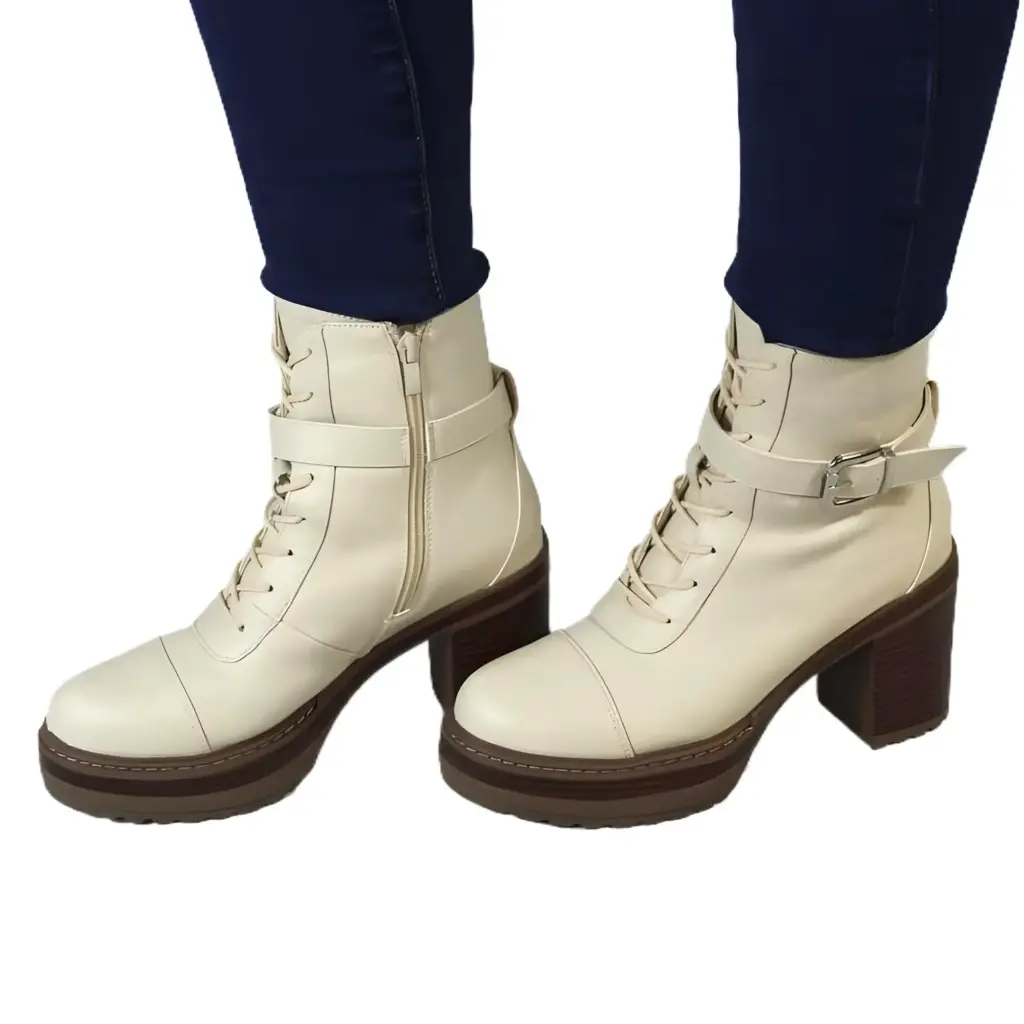 [QM2315 Beige] Botin Mujer QM2315 Beige (35)