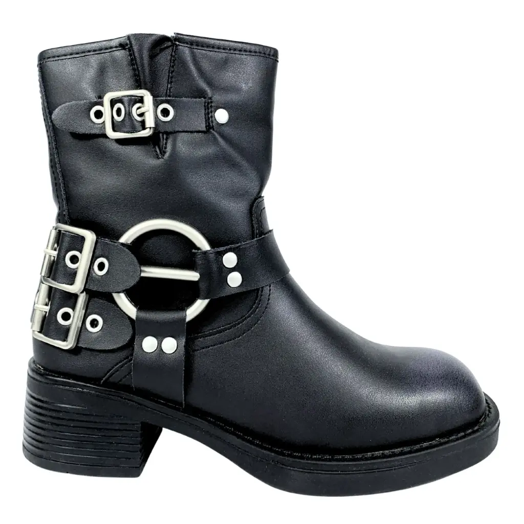 [2381] Botin Biker Mujer 2381 (35, Negro)