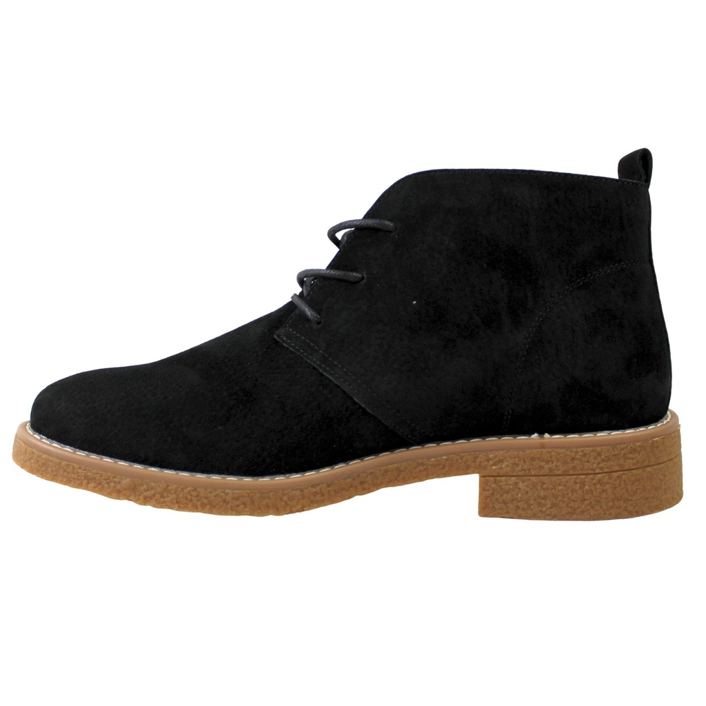 [L12] Botines Gamuza Hombre L12 (38, Negro)