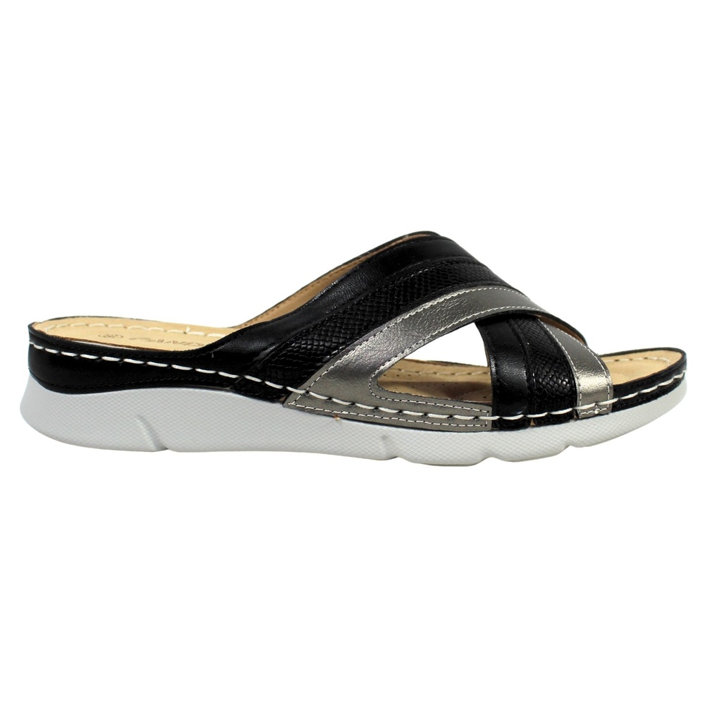 [PG5255-1Black] Sandalias Confort de Mujer con Tiras Cruzadas PG5255 (35)