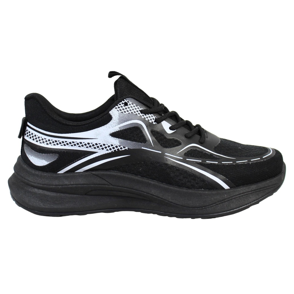 [PG5221-14Allblack] Zapatillas de Hombre con Suela Acolchada PG5221 (39)