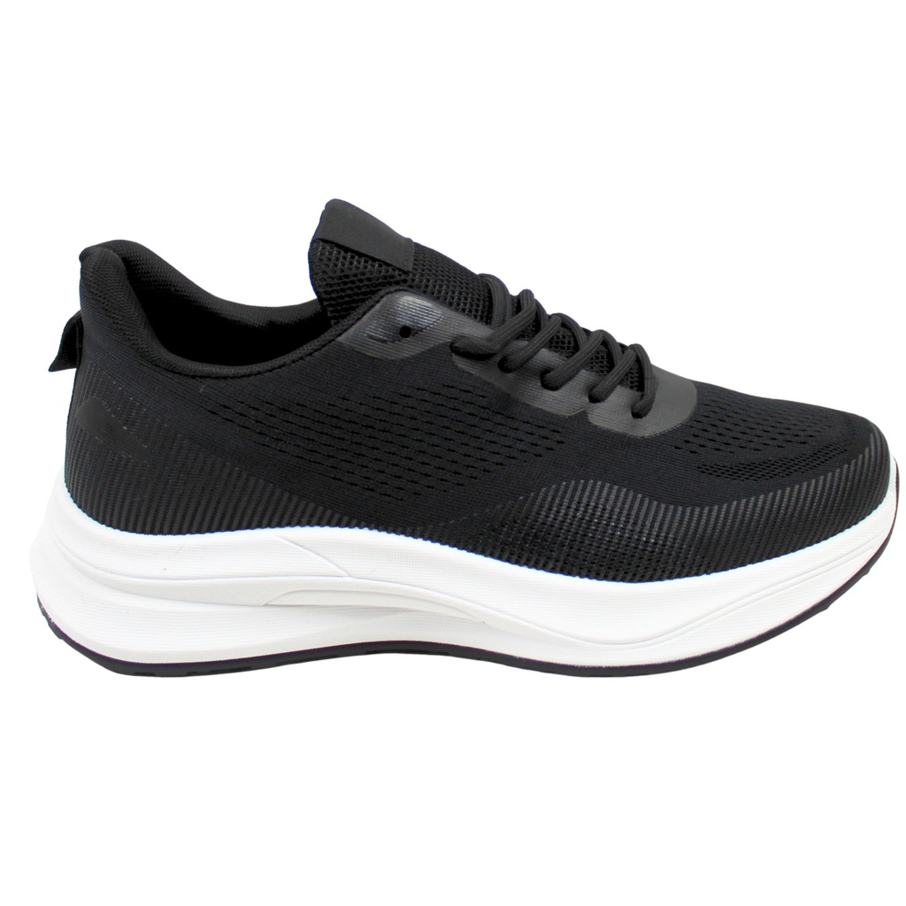 [PG5220-1Black] Zapatillas de Hombre con Suela Blanca PG5220 (39, Negro)