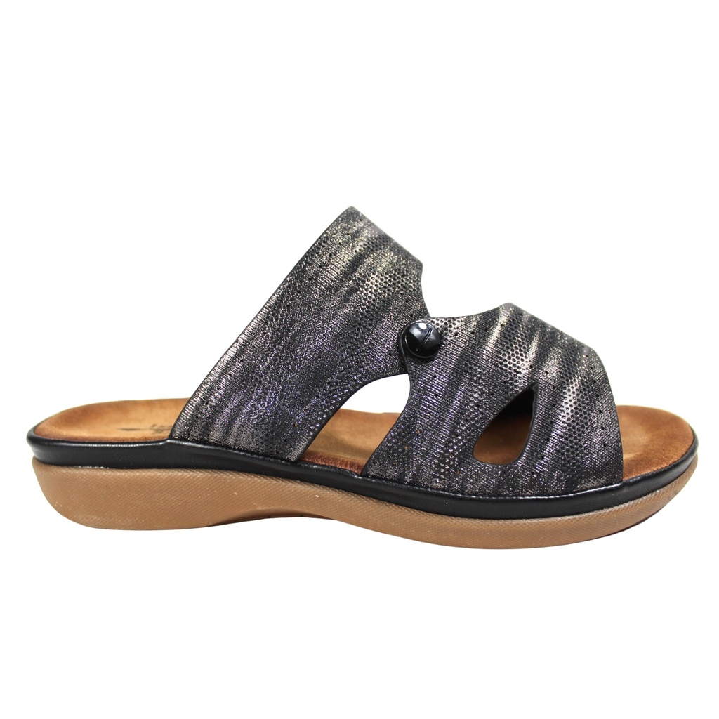 [0520-3Black] Sandalia Mujer Casual Confort 0520-3  (35, Negro)