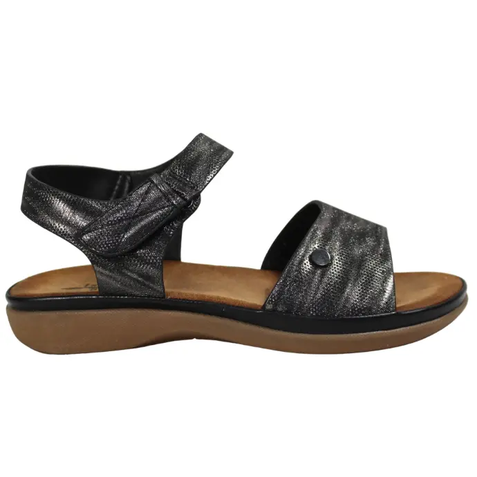 [0520-4Black] Sandalia Casual Mujer con Hebilla Ajustable 0520-4 (35, Negro)