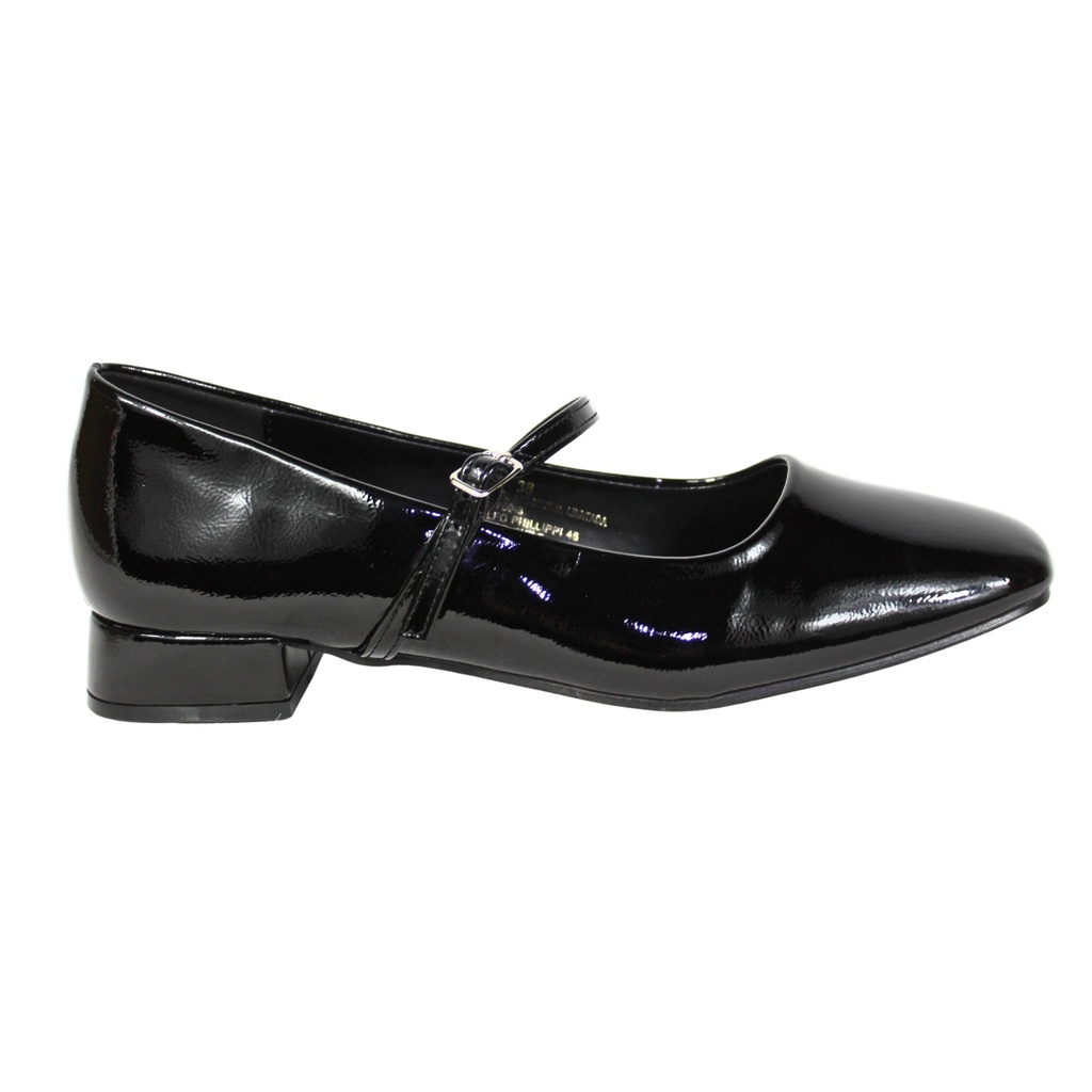 [TGH17Black] Zapato Mujer Mary Jane Ajustable TGH17 (35, Negro)