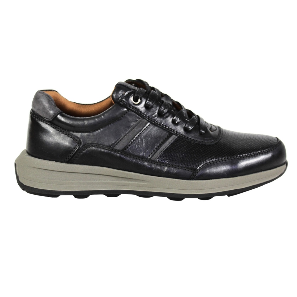 [C43-4401Black] Zapato Casual Hombre Cuero C43-4401 (39, Negro)