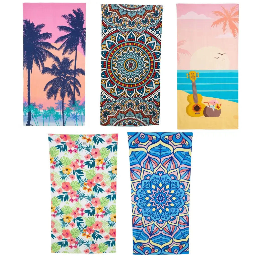 [Mujer] Toalla De Adulto Microfibra Pack 2 Secado Rápido Playa Viaje (Mujer)