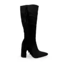Botas de Gamuza Negra con Flecos PG5318