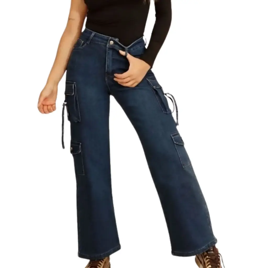 [J9878] Jeans Cargo Polar Mujer J9878 (36)