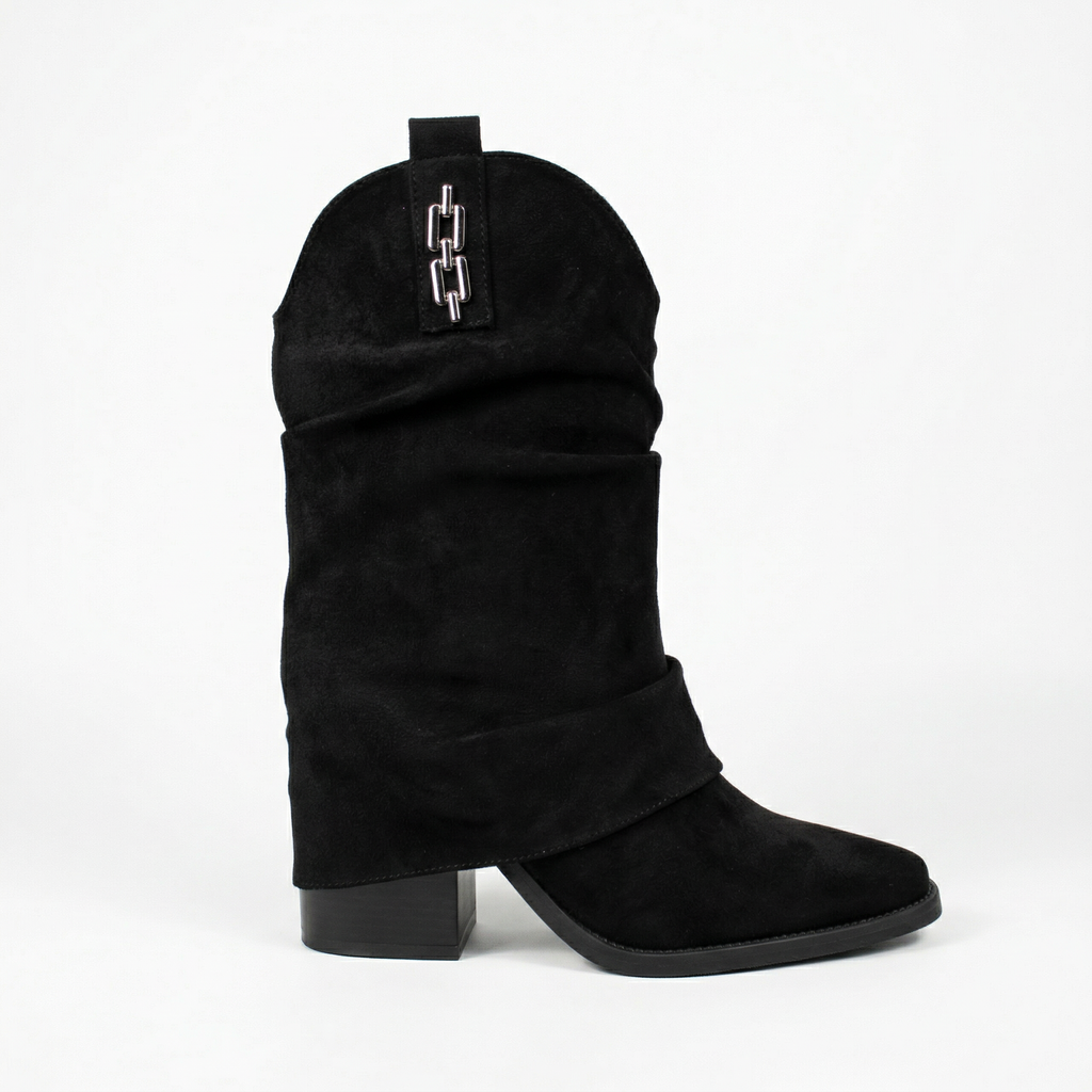 [PG24291Black] Bota Mujer Taco Cuadrado PG24291 (35)