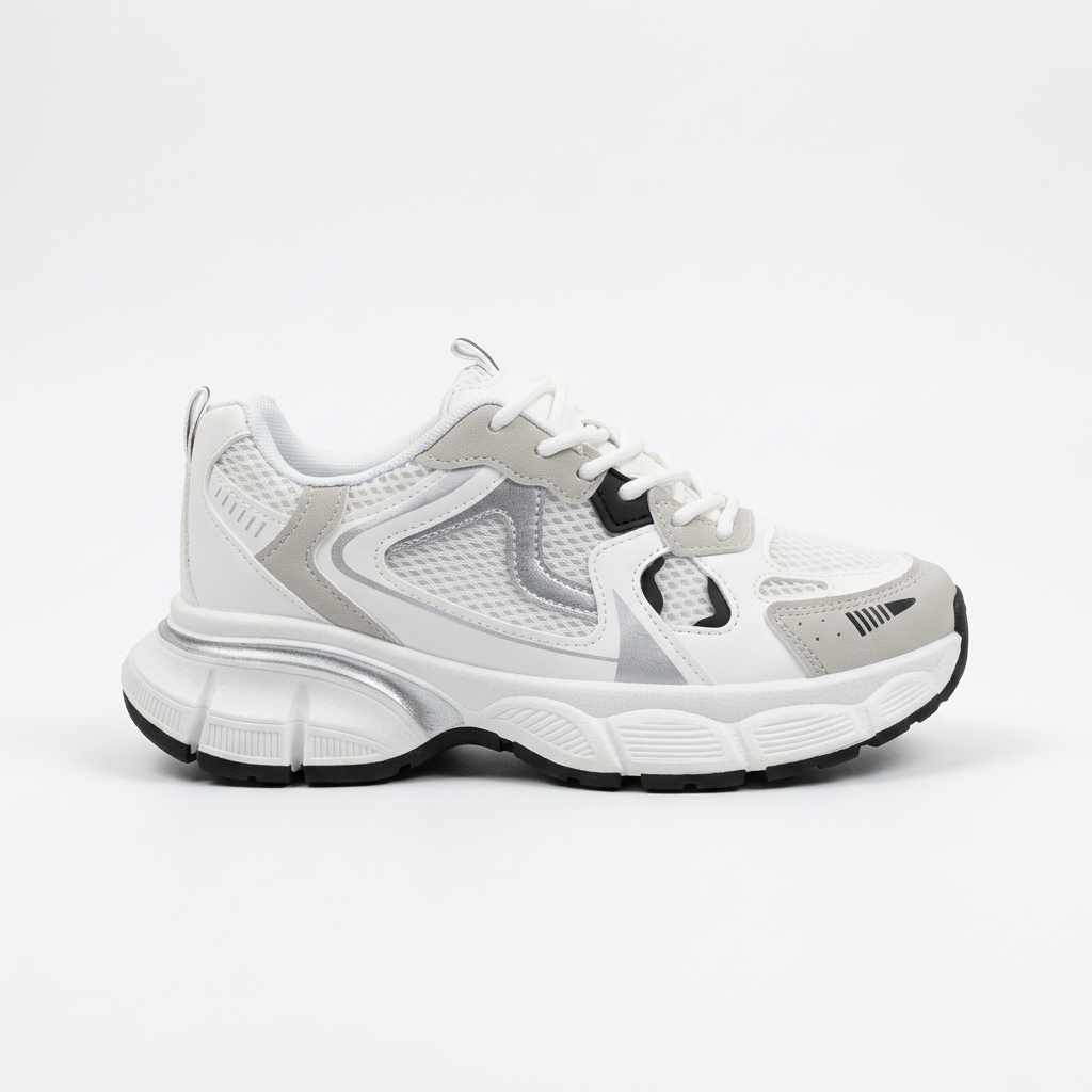 [PG2460White] Zapatilla Urbana Chunky PG2460 Mujer (35)