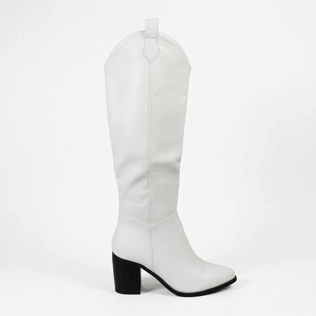 [891Black] Bota Mujer Vaquera Taco Cuadrado 891 (35, Negro)