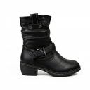 Botín Mujer Biker Taco Bajo L3500-1