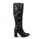 Bota Mujer Biker Taco Cuadrado Caña Alta 5Y43