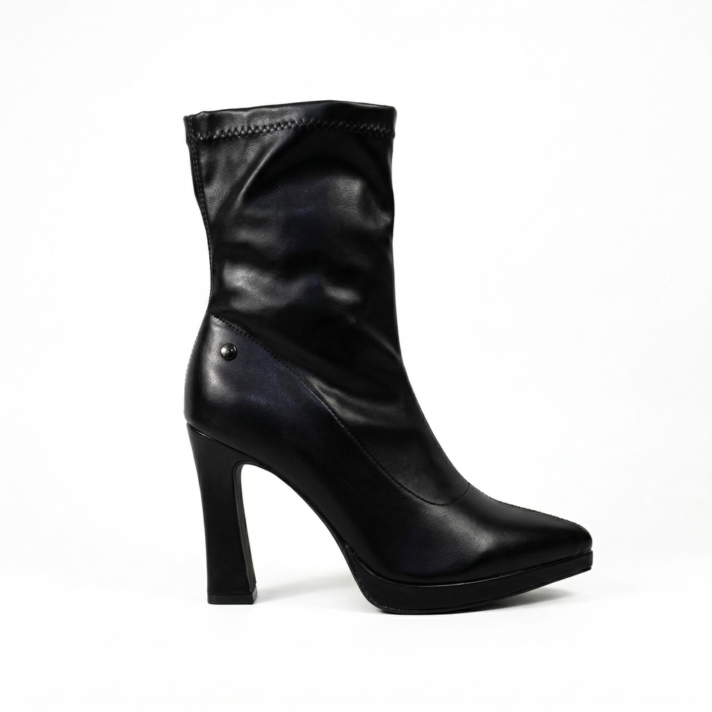 [2522-1Black] Botín Mujer Taco Alto 2522-1 (35)