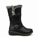 Bota Mujer Invierno Ecocuero Diseño Hebilla