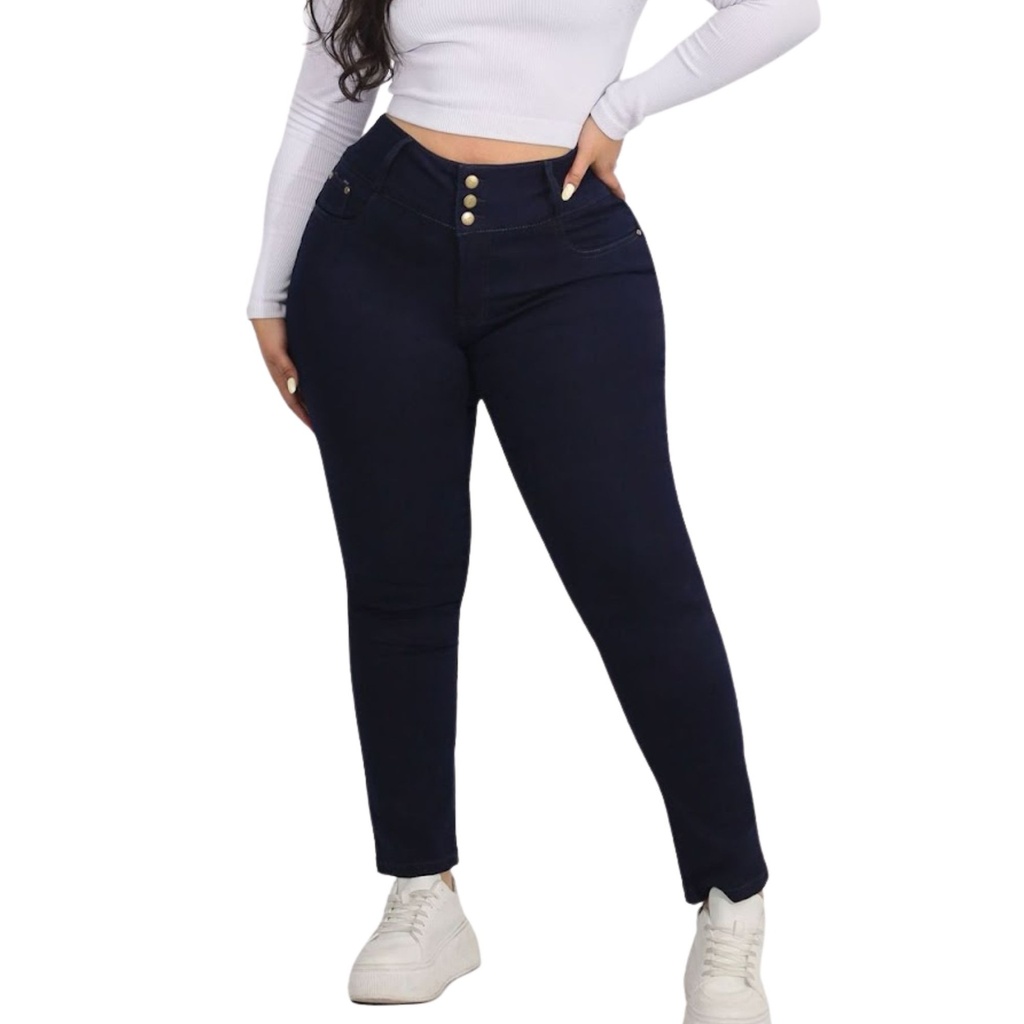 [J9672Azul] Jeans Mujer Skinny Push Up J672 (42)