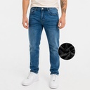 Jeans Recto Hombre Forrado con Polar