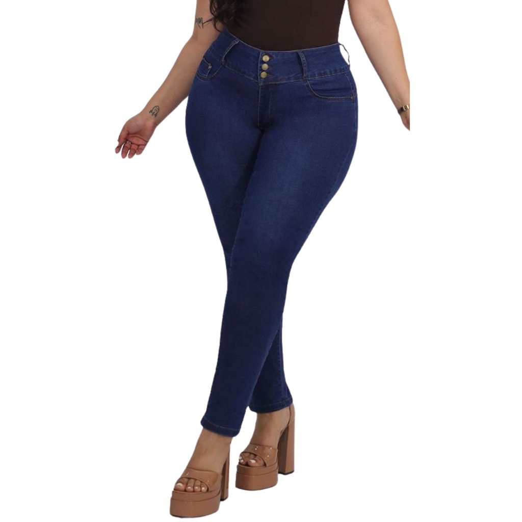 [J673Azul] Jeans Pitillo Tiro Alto J673 (36)