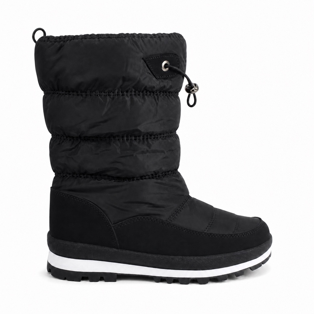 [PG4612Black] Bota Mujer Impermeable de Nieve Forrada Polar (35, Negro)