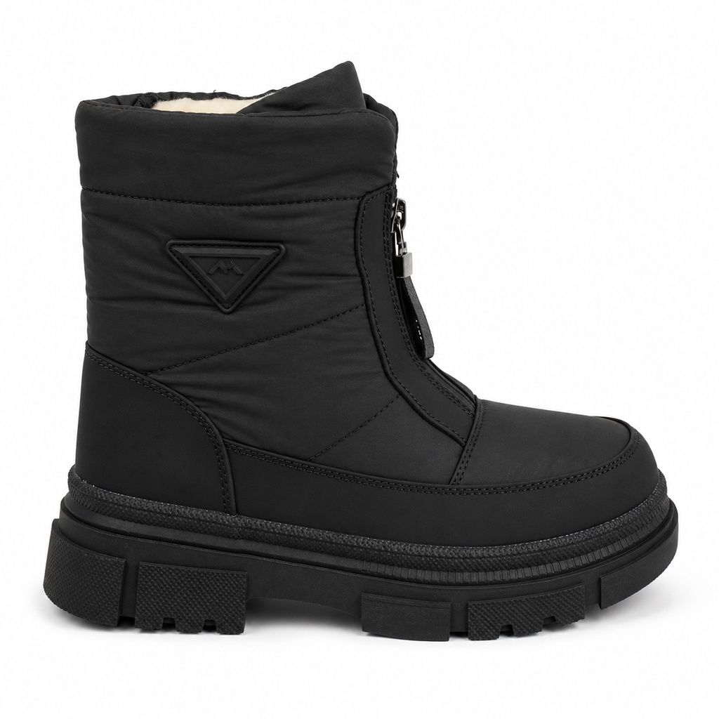 [PG4616Black] Bota Plataforma Impermeable Forrada Polar 4616 (35, Negro)