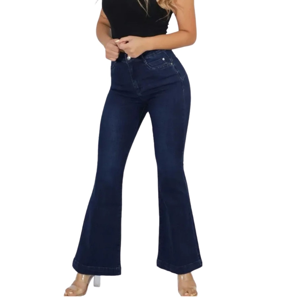 [J9185Azul] Jeans Flare J9185 Azul Tiro Alto (36)