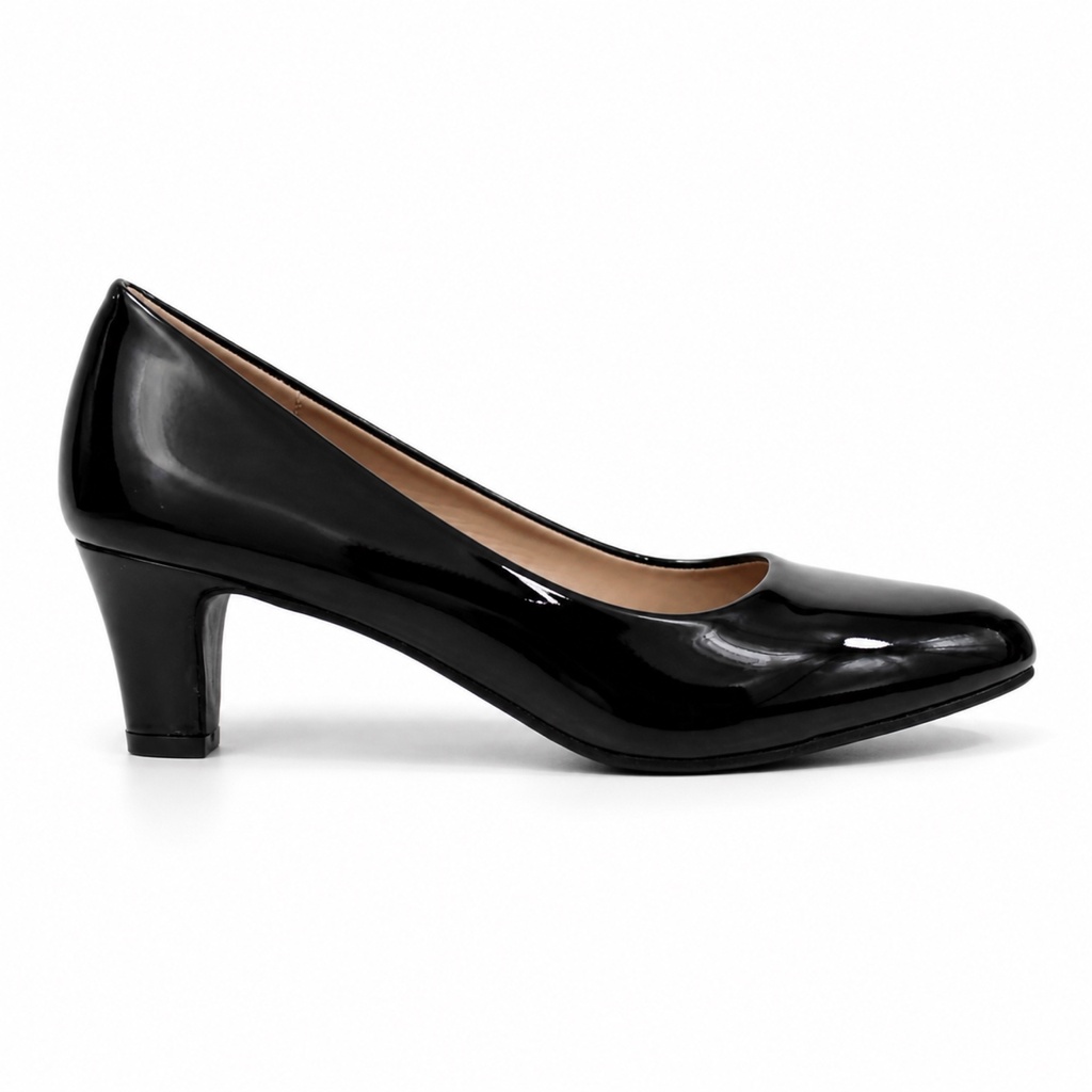 Zapato Formal Mujer Taco Cónico Charol 034