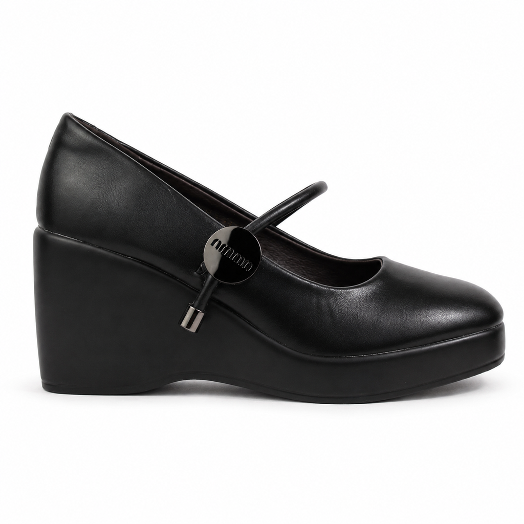 Zapato Mujer H16 Plataforma Ecocuero Tacon Alto